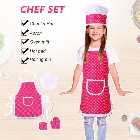 5 Sets Kids Dress up Clothes Doctor Kids Explorer Costume Lab Coat Chef Outfit Fireman Costume with Accessories Set Toddler Children Cosplay in Saudi Arabia