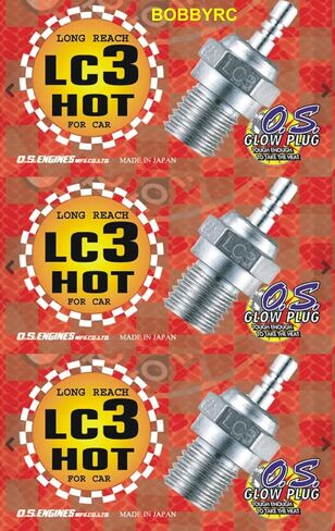 O.S.LC3 HOT Glow Plug (3) for Traxxas Nitro Revo 3.3 /Nitro T-Maxx/Nitro 4Tec /Nitro Rustler/Nitro Slash in Saudi Arabia