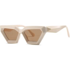 AIEYEZO Thick Frame Cat Eye Sunglasses for Women Fashion Cut Cat-Eye Sun Glasses UV400 Protection
