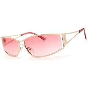 SIPHEW Y2K Sunglasses for Women, Trendy Y2K Glasses, Fashion 2000S Sun Glasses, Aesthetics Y2K Accessories Metal Shades