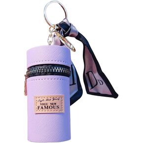 منظم أحمر الشفاه للنساء والفتيات، حامل ملمع شفاه جلدي مع سلاسل مفاتيح لمفاتيح السيارة ومحفظة المحفظة in Kuwait