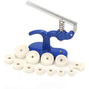Watch Repair kit,watch repairTools Kits,Watch Press,Watch Press Tool,Watch Battery Replacement Tool Kit,13 Pieces Watch Case Closer Back Cover Press Machine with 12 Fitting Dies Watch Presser