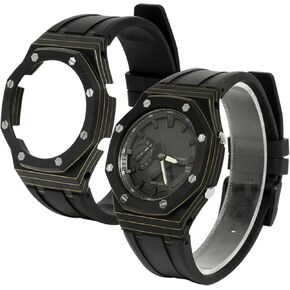 GA2100 Casioak - Carbon Fiber Case with Fluorine Rubber Strap - Retrofit Kit for Men's Watches Gshock GA-2100/GA-2110/GM-2100