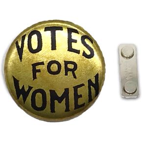 Suffrage 2.5 Inch Antiqued VOTES FOR WOMEN Button with Cloth Friendly Magnet in Gift Box in Kuwait