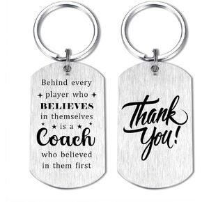 SOUSYOKYO Coach Gifts for Men, Best Football Softball Baseball Coach Appreciation Gift Ideas, Christmas Keychain for Coach Thank You