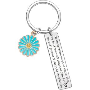 ORZOESD Friendship Keyring Sunflower Keychain Sunflower Lover Keychain Bestie Keychain BFF Keychain