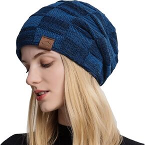 Gajaous Unisex Winter Beanie Hat,Slouchy Knit Beanie for Women, Fleece Lined Beanies for Guys Men,Warm Hats for Cold Weather