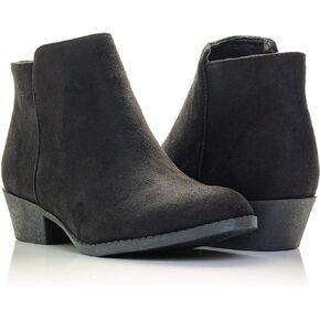 Bellmora Payton-10 Women's Western Ankle Bootie Low Chunky Blocked Stacked Heel Women's Boot