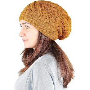 Lilax Women Knit Hat Oversized Slouchy Chunky Soft Warm Winter Baggy Beanie