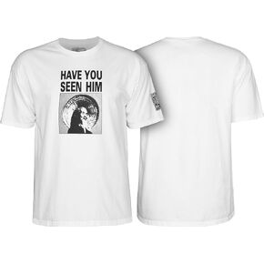 Powell Peralta Animal Chin Have You Seen Him? T-Shirt, White, Extra Large