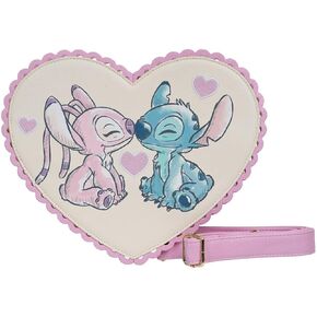 Loungefly Lilo & Stitch Angel Kiss Chocolate Box Heart Crossbody Purse