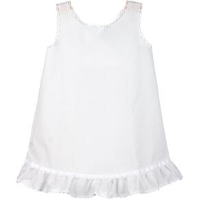 I.C. Collections Little Girls White Embellished A-Line Slip, 2T - 6x