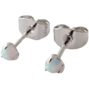 HONEYCAT Tiny Opal Orb Solitaire Studs in Gold, Rose Gold, or Silver | Minimalist, Delicate Jewelry