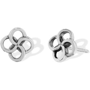 Boma Jewelry Sterling Silver Quatrefoil Knot Stud Earrings