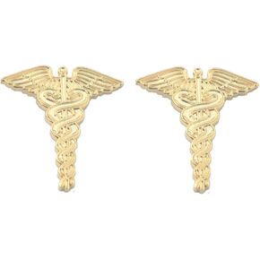 Mini Caducues Lapel Pin Set Gold EMS Paramedic EMT Medical - 117A