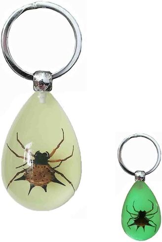 Keychain Black Scorpion Resin Key Ring Glow in the Dark Pendents with Insect Sample Inside for Bag Decoration in Saudi Arabia