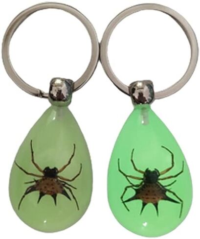 Keychain Black Scorpion Resin Key Ring Glow in the Dark Pendents with Insect Sample Inside for Bag Decoration in Saudi Arabia