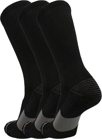 TCK Basketball Socks for Men or Women 9-11, 10-13, Elite Athletic Cushion Crew Socks with Arch Compression 3-pack in Saudi Arabia