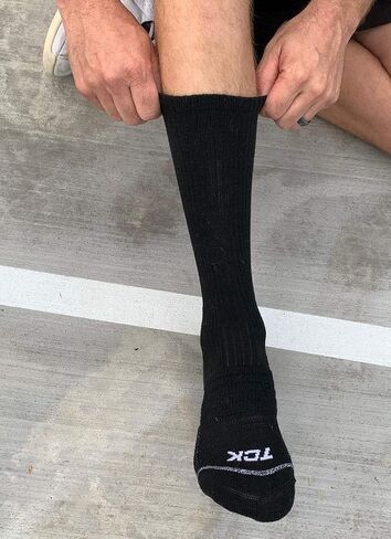 TCK Basketball Socks for Men or Women 9-11, 10-13, Elite Athletic Cushion Crew Socks with Arch Compression 3-pack in Saudi Arabia