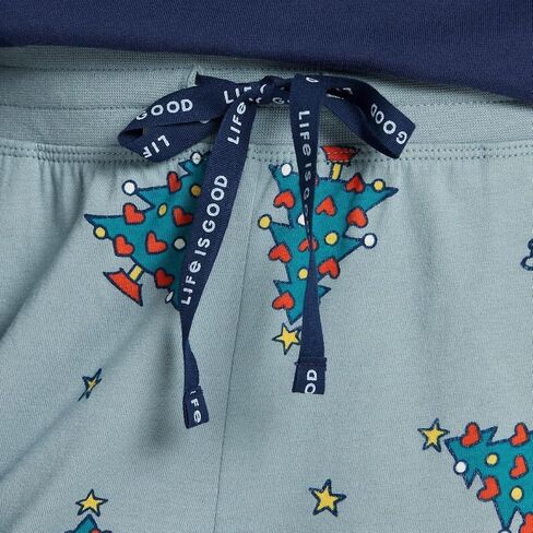 Life is Good Women's Vintage Heart Tree Sleep Pants, Smoky Blue, Small in Saudi Arabia