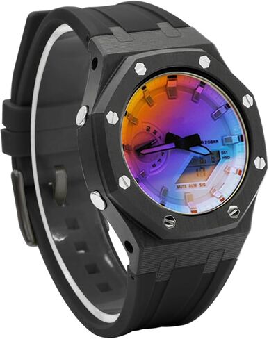 GA2100 Casioak - هيكل من ألياف الكربون مع حزام مطاطي من الفلور - مجموعة تحديثية لساعات الرجال Gshock GA-2100/GA-2110/GM-2100 in Kuwait