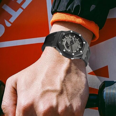 GA2100 Casioak - هيكل من ألياف الكربون مع حزام مطاطي من الفلور - مجموعة تحديثية لساعات الرجال Gshock GA-2100/GA-2110/GM-2100 in Kuwait