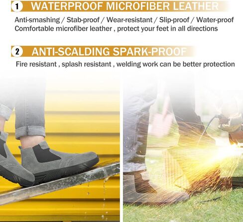 ARCHINSERT Steel Toe Shoes for Men Women Comfortable Safety Shoes Protected Steel Toe Outdoor Protection Construction Working Boots in Saudi Arabia