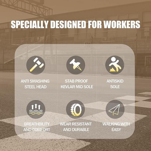 ARCHINSERT Steel Toe Shoes for Men Women Comfortable Safety Shoes Protected Steel Toe Outdoor Protection Construction Working Boots in Saudi Arabia