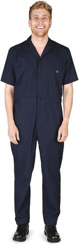 NATURAL WORKWEAR - Mens Short Sleeve Basic Blended Work Coverall Includes Big & Tall Sizes - Order 1 Size Bigger in Saudi Arabia
