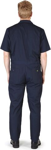 NATURAL WORKWEAR - Mens Short Sleeve Basic Blended Work Coverall Includes Big & Tall Sizes - Order 1 Size Bigger in Saudi Arabia