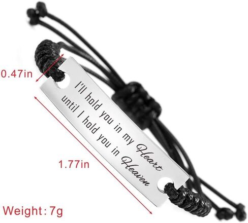 SOUSYOKYO Memorial Jewelry I Will Hold You in My Heart Until I Hold You in Heaven Bracelet Miscarriage Gift in Saudi Arabia