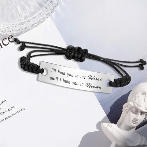 SOUSYOKYO Memorial Jewelry I Will Hold You in My Heart Until I Hold You in Heaven Bracelet Miscarriage Gift in Saudi Arabia