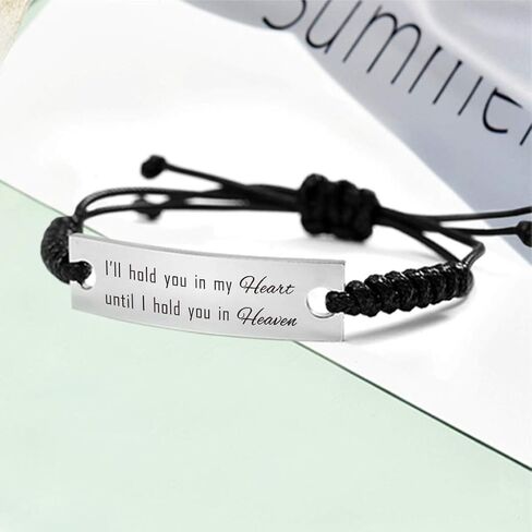 SOUSYOKYO Memorial Jewelry I Will Hold You in My Heart Until I Hold You in Heaven Bracelet Miscarriage Gift in Saudi Arabia