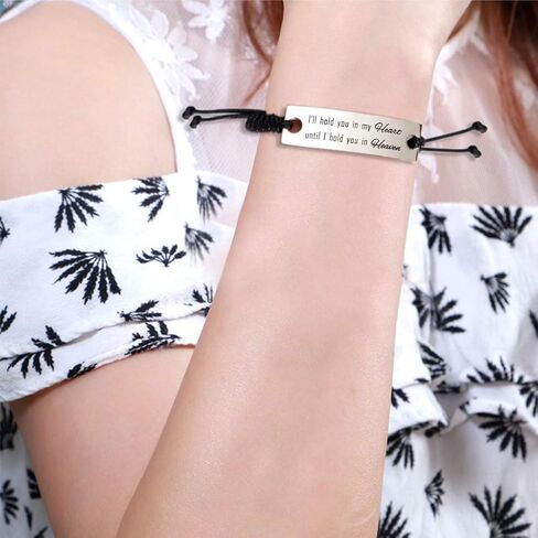 SOUSYOKYO Memorial Jewelry I Will Hold You in My Heart Until I Hold You in Heaven Bracelet Miscarriage Gift in Saudi Arabia
