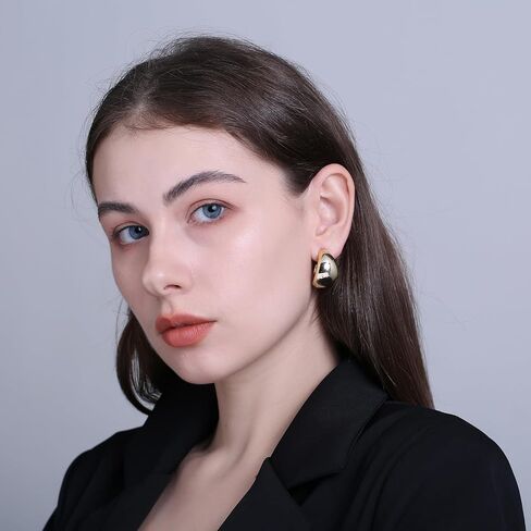 RUOFFETA Acrylic Small Round Hoop Earrings, Lightweight Open Hoops Candy Color Hoop Earrings for Women Girls in Kuwait