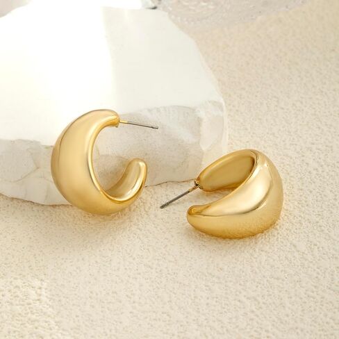 RUOFFETA Acrylic Small Round Hoop Earrings, Lightweight Open Hoops Candy Color Hoop Earrings for Women Girls in Kuwait