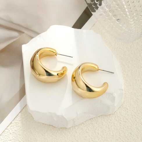 RUOFFETA Acrylic Small Round Hoop Earrings, Lightweight Open Hoops Candy Color Hoop Earrings for Women Girls in Kuwait