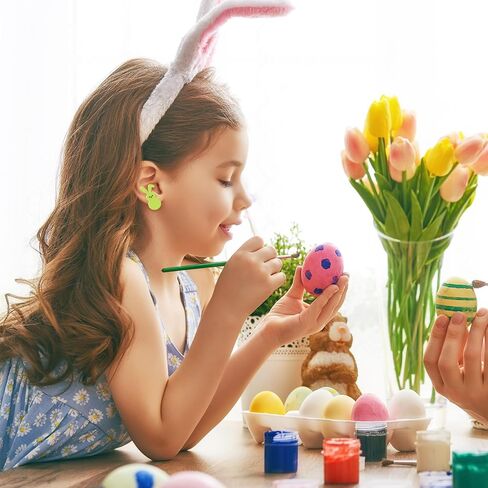 Whaline 6 أزواج عيد الفصح الاكريليك القرط ترصيع الأرنب الأرنب على شكل أقراط أقراط ملونة للنساء الربيع حفلة عيد ميلاد مجوهرات هدية الملحقات in Saudi Arabia