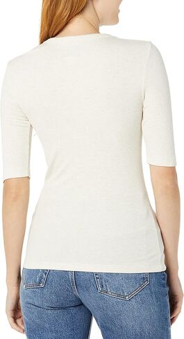 تي شيرت نسائي من Amazon Aware بأكمام مضلعة ورقبة دائرية (متوفر بمقاس كبير) in Kuwait