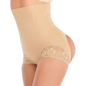 FLORATA Women's Thong Shapewear Tummy Control Butt Lifting Panties High Waist Body Shaper Briefs