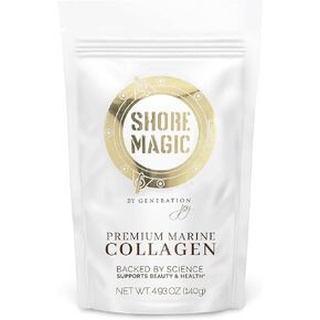 Premium Marine Collagen Powder with Type I II III and IV, Hydrolyzed Peptides for Women and Men, Sourced from Wild Fish, Certified Halal and Kosher, Unflavored, Sustainable 4.93 Oz Pouch
