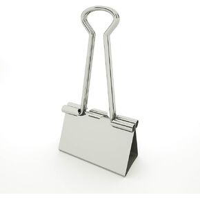 Silver Binder Clips Large (Jumbo) of 2 inch ( 50 mm ) Colored Paper Clamp Assorted Size Assortment (Office or School Metal Fold Back Clip Metal Clips.) (2 in /50 mm)(Silver, 12 - Count)
