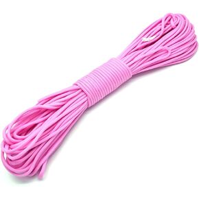 100ft Type III 7 Strand Core Paracord 550 Parachute (59# Rose Pink)