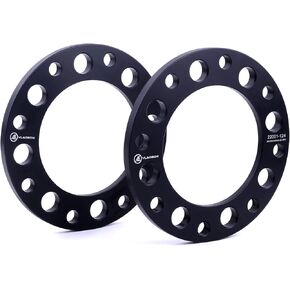 VLAOSCHI Black 8 Lug 8x200 8x210 Wheel Spacers 1/2 Inch Compatible with Chevy-GMC-Ford-Ram 2011-2023 Silverado/Sierra Dually 3500 HD | 2005-2023 F350 Dually | 2019-2023 RAM-3500 Dually - Pack of 2