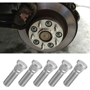 5PCS Car Wheel Studs, M12x1.5 Essential Car Accessories Lug Bolts Secure Wheel Hubs Compatible with Toyota Chevy Lexus Scion Pontiac, Replaces OEM#9094202067, 90942-02037 (5PCS)