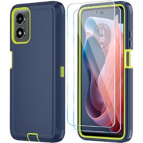 حافظة Qinmay لهاتف Motorola Moto G 5G 2024 مع واقي شاشة عالي الدقة، غطاء مقاوم للصدمات من 3 طبقات لهاتف Motorola Moto G 5G 2024 (WineRed Pink، Moto G 5G 2024)