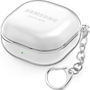 Clear Case Compatible with Samsung Galaxy Buds FE Case 2023 / Galaxy Buds 2 Pro Case 2022 / Galaxy Buds 2 Case/Galaxy Buds Pro Case/Galaxy Buds Live Case (Clear Black)