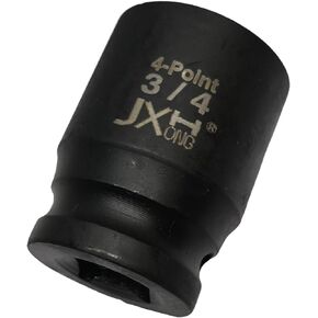 1/2" Drive 3/4" 4-Point Square Socket, Heat Treated Cr-V Alloy Steel