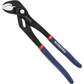 WORKPRO 12-Inch Groove Joint Pliers, Fast Adjust Tongue and Groove Pliers, V-Jaw Water Pump Pliers with Comfort Grips