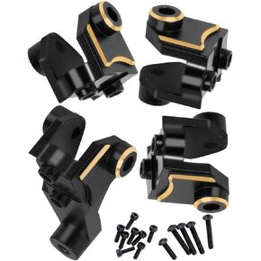 Brass Link Mounts Panhard Mount Suspension Links Axle Mounting Kit Upgrades Part for 1/10 TRX4,TRX6,Brass Frontand Rear Suspension Links Hops Up,Black
